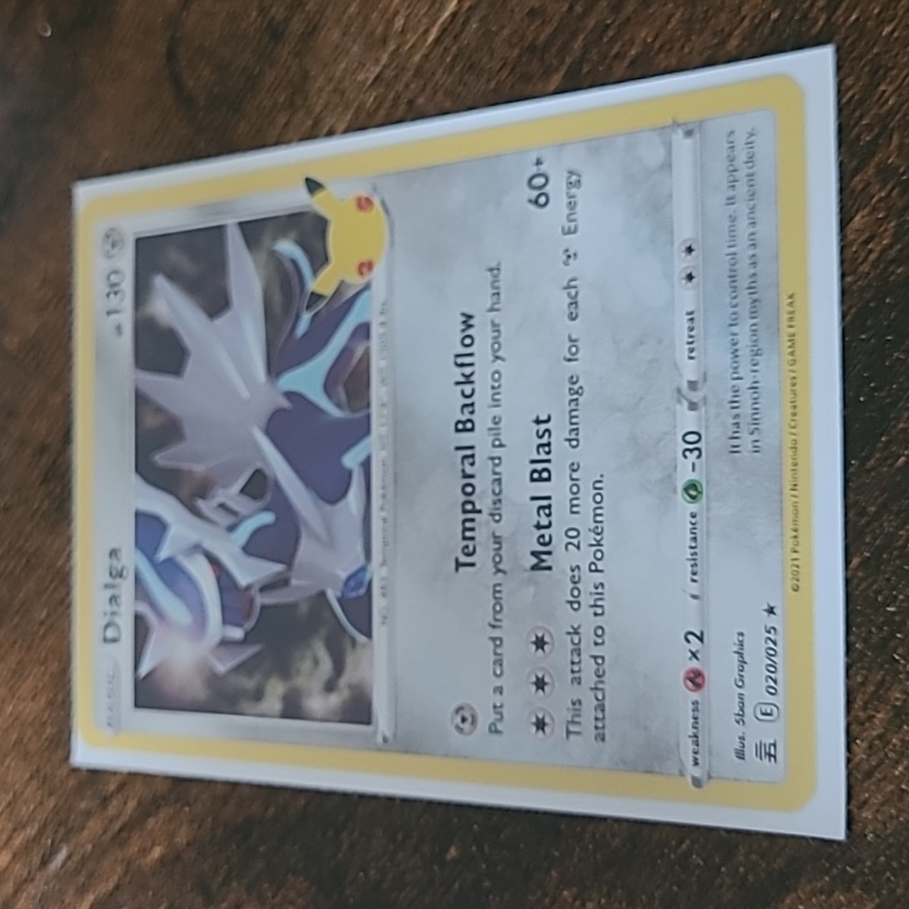 Pokemon Dialga Trading Card